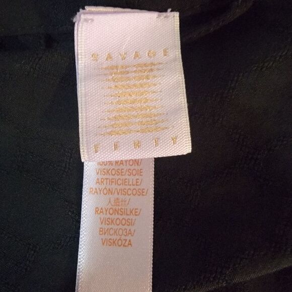 Savage X Fenty Woven Voile Sleep Long Robe Black Monogram Jacquard xs/s - Picture 7 of 8
